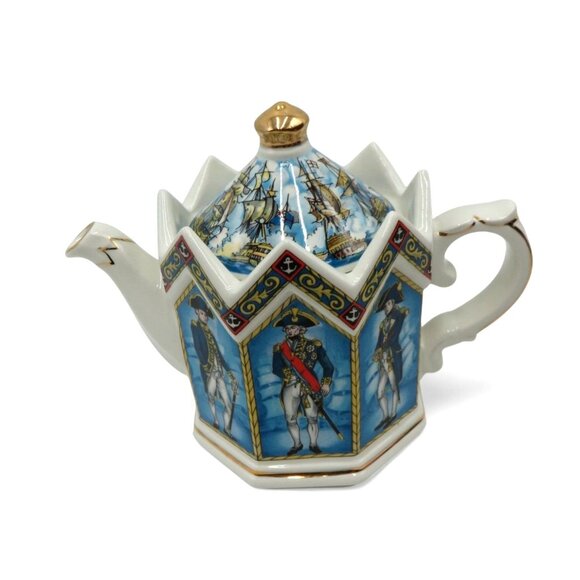 SADLER Vice Admiral Lord Nelson Teapot With Original Box England Vintage Rare - Picture 5 of 14